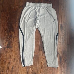 Gray Joggers with Black Accents